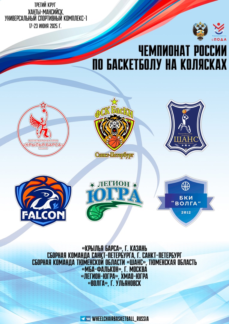 Стартовал 3 круг чемпионата России по баскетболу на колясках